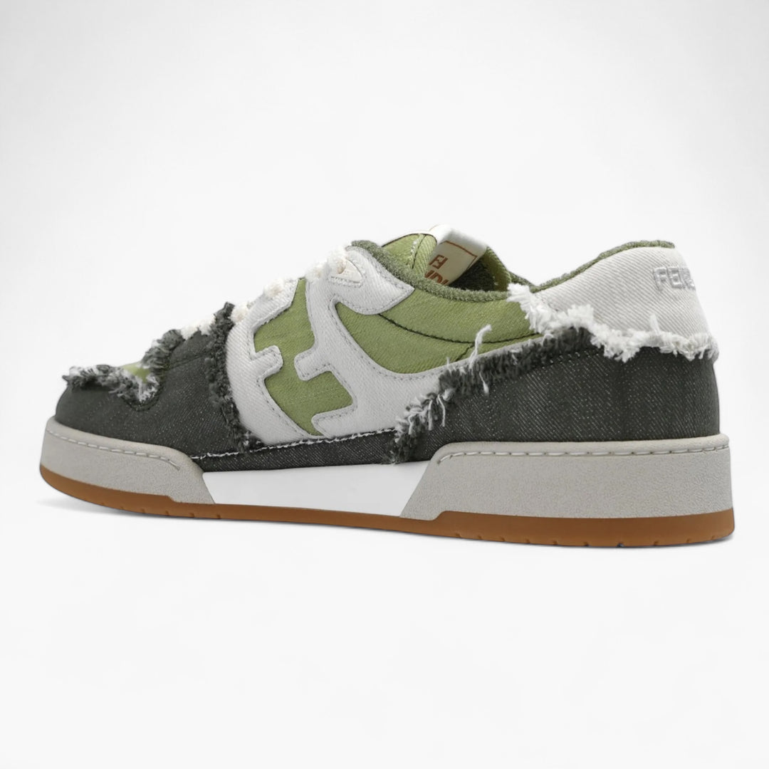 Fendi Match Denim Sneakers da uomo verde