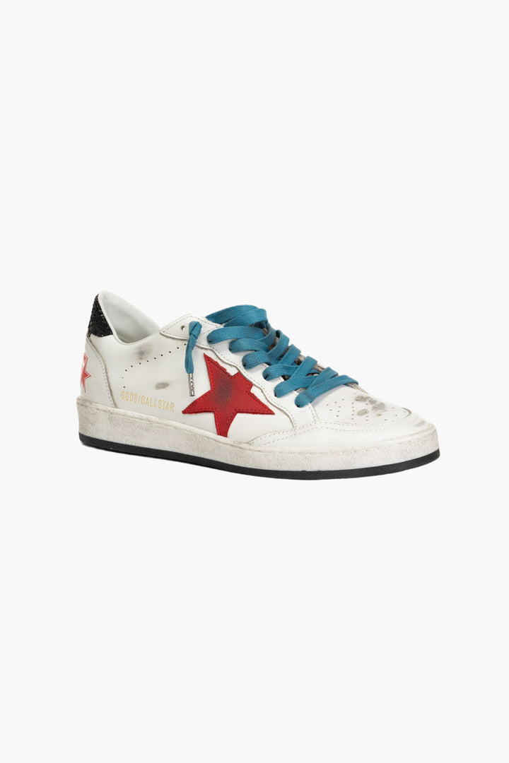 Golden Goose Men's Sneakers Ball Star White/red