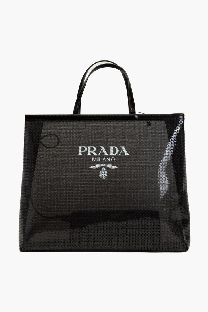 Prada Black Mesh Tote Bag