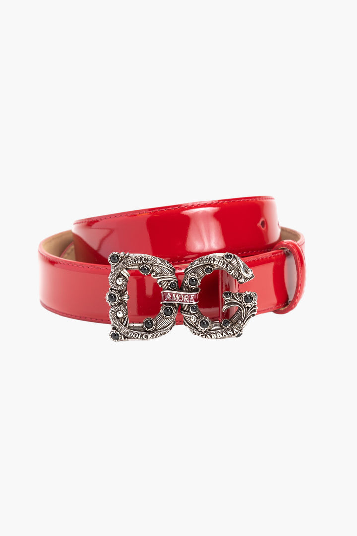 Dolce & Gabbana Red Belt - Luxurious Italian Design with Iconic Logo