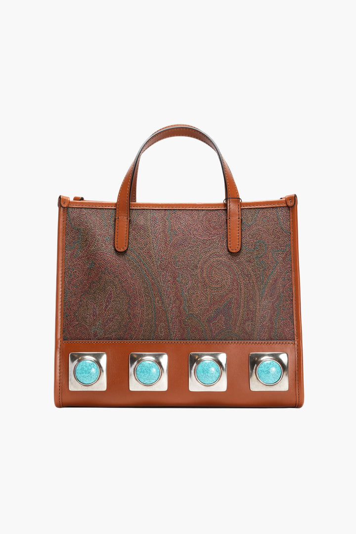 Etro MultiColour Elegant Bag with Leather Accents