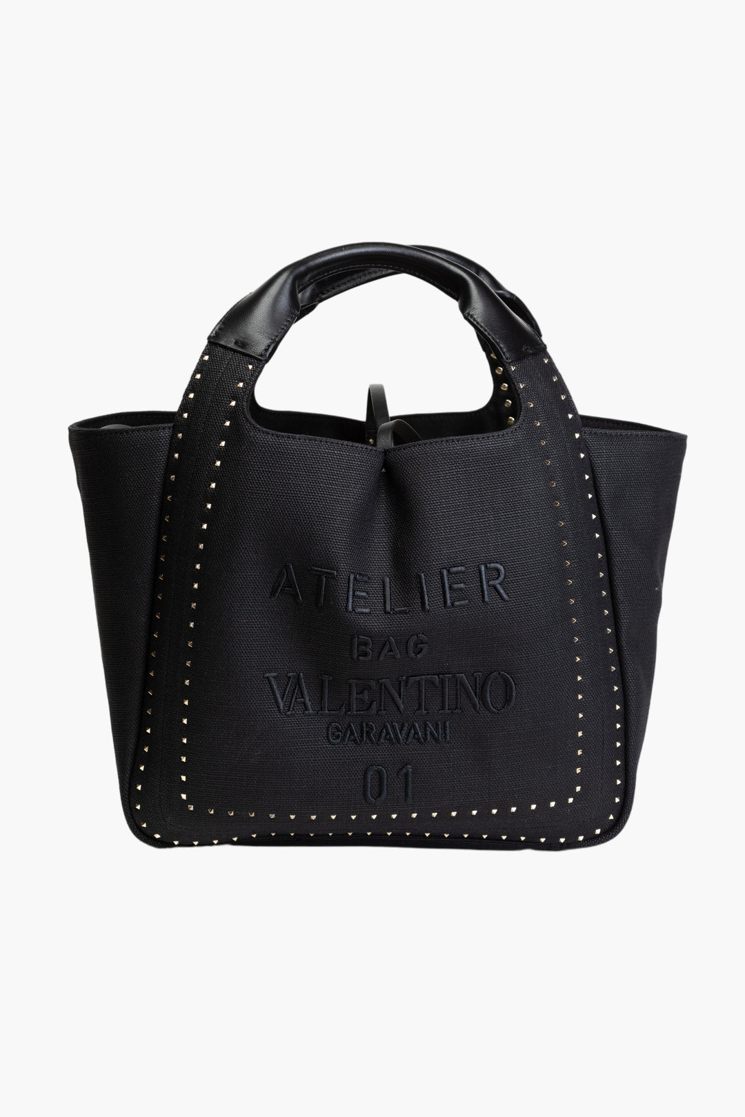 Valentino Bags Black Leather Bag with Chic Embellishments - Made in Italy, Brand New with Dust Bag and Tags