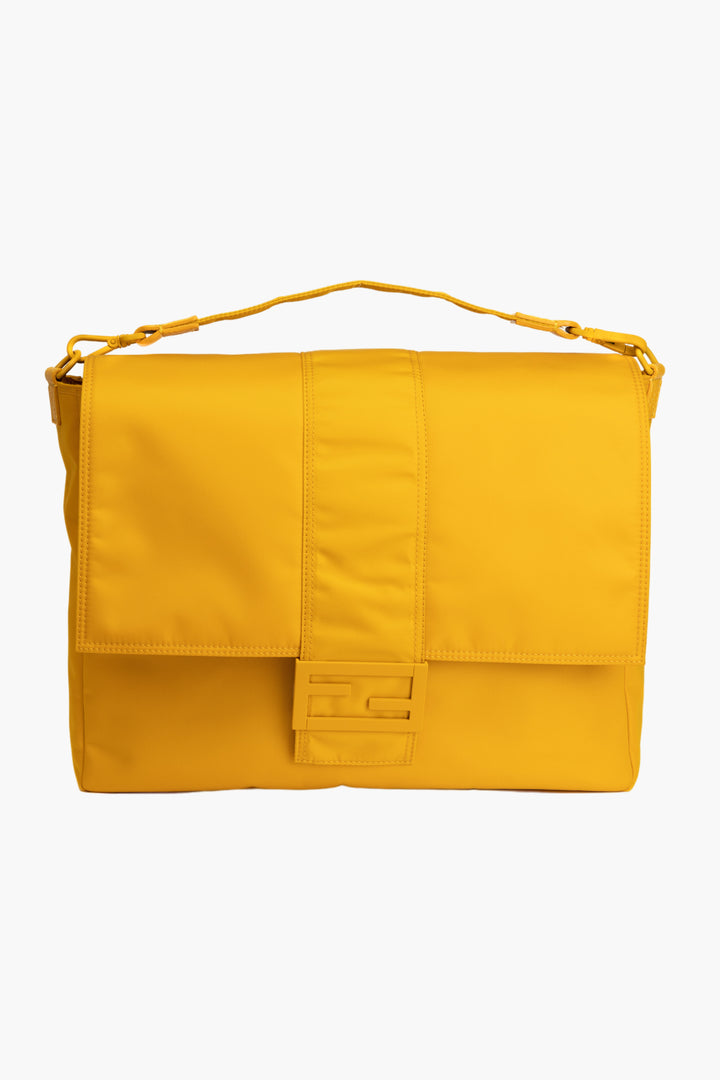 Fendi Yellow Baguette messenger bag medium