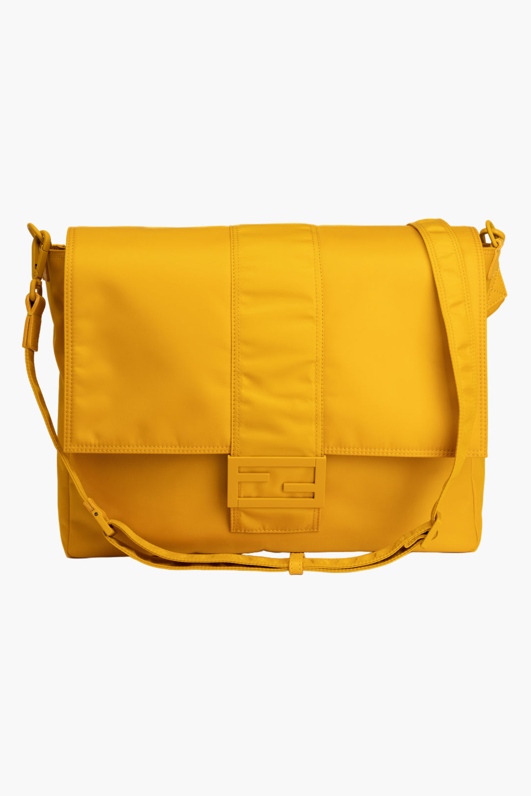 Fendi Yellow Baguette messenger bag medium