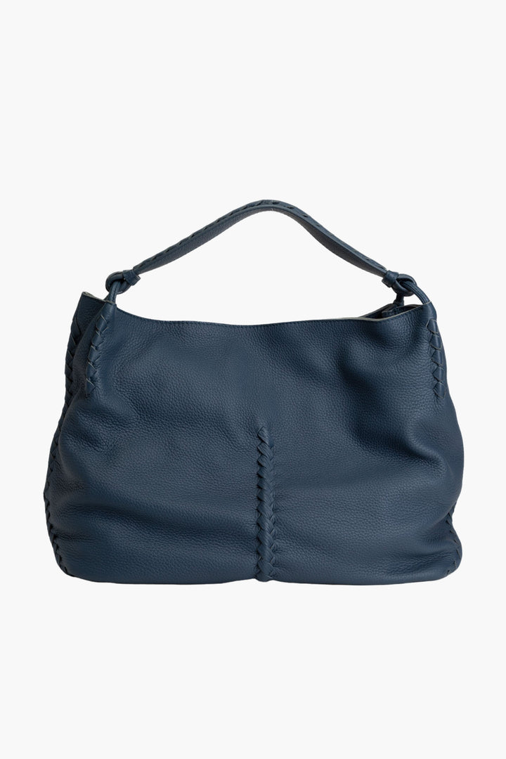 Bottega Veneta Blue Leather Bag - Elegant Italian Craftsmanship