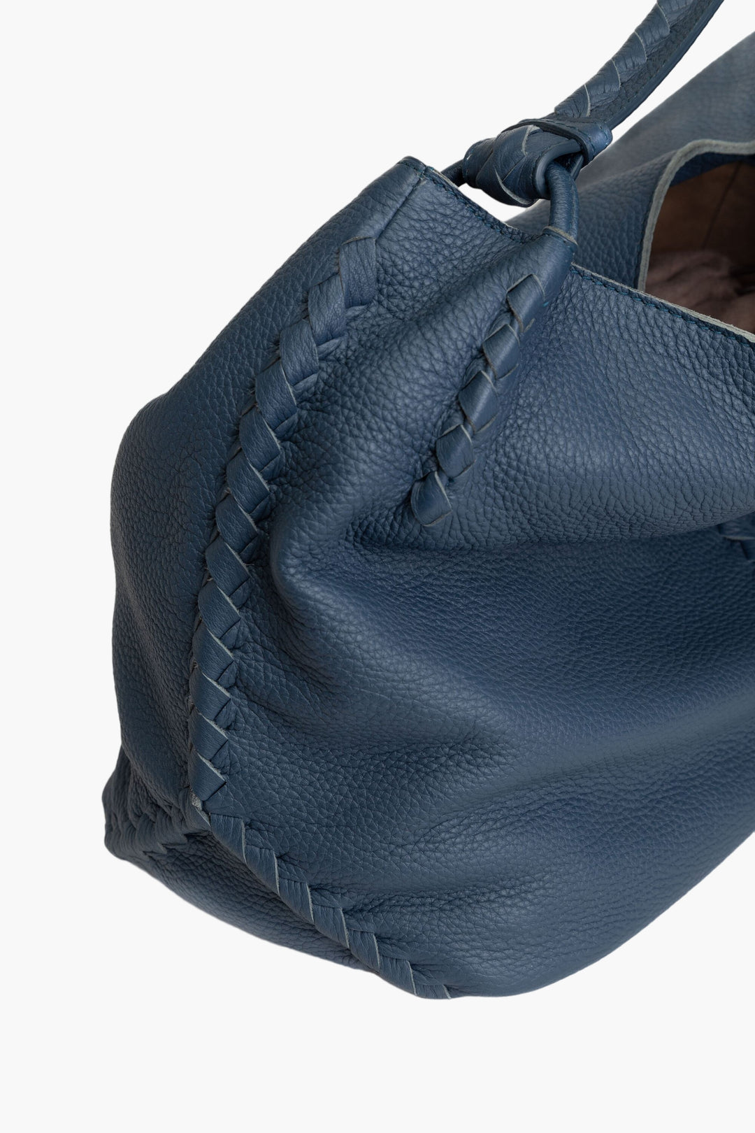 Bottega Veneta Blue Leather Bag - Elegant Italian Craftsmanship