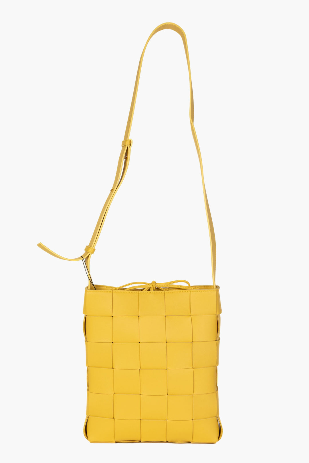 Bottega Veneta Yellow Intrecciato Shoulder Bag - Italian Luxury Handbag