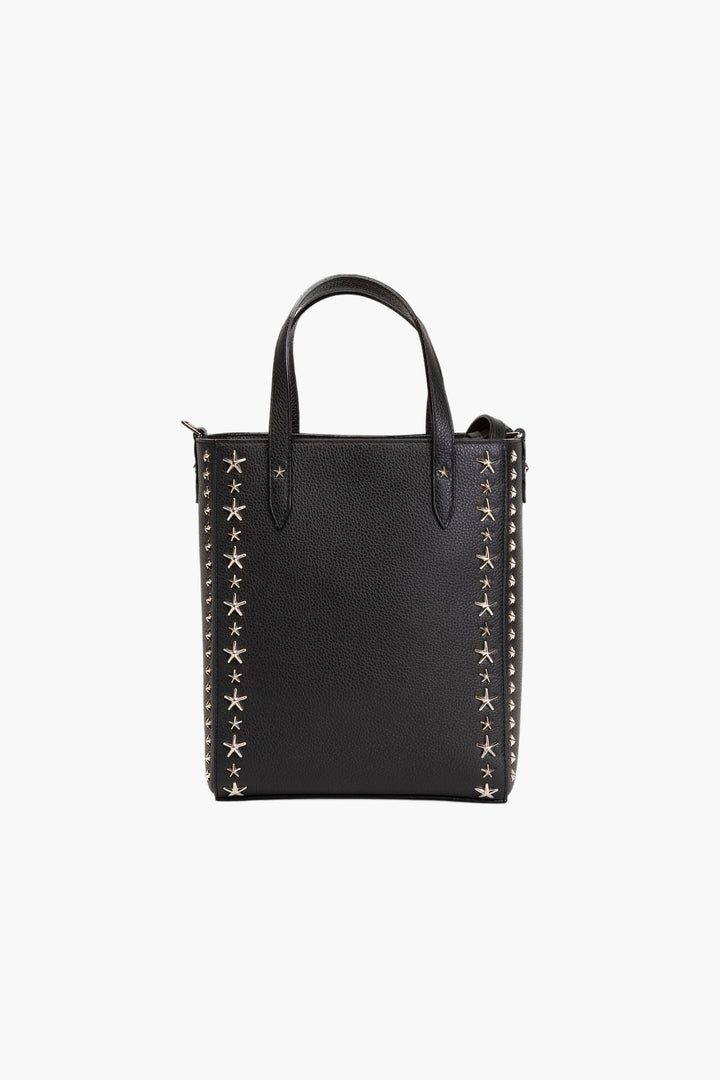 Jimmy Choo Black Bag with Star Embellishments - Elegant Leather Handbag