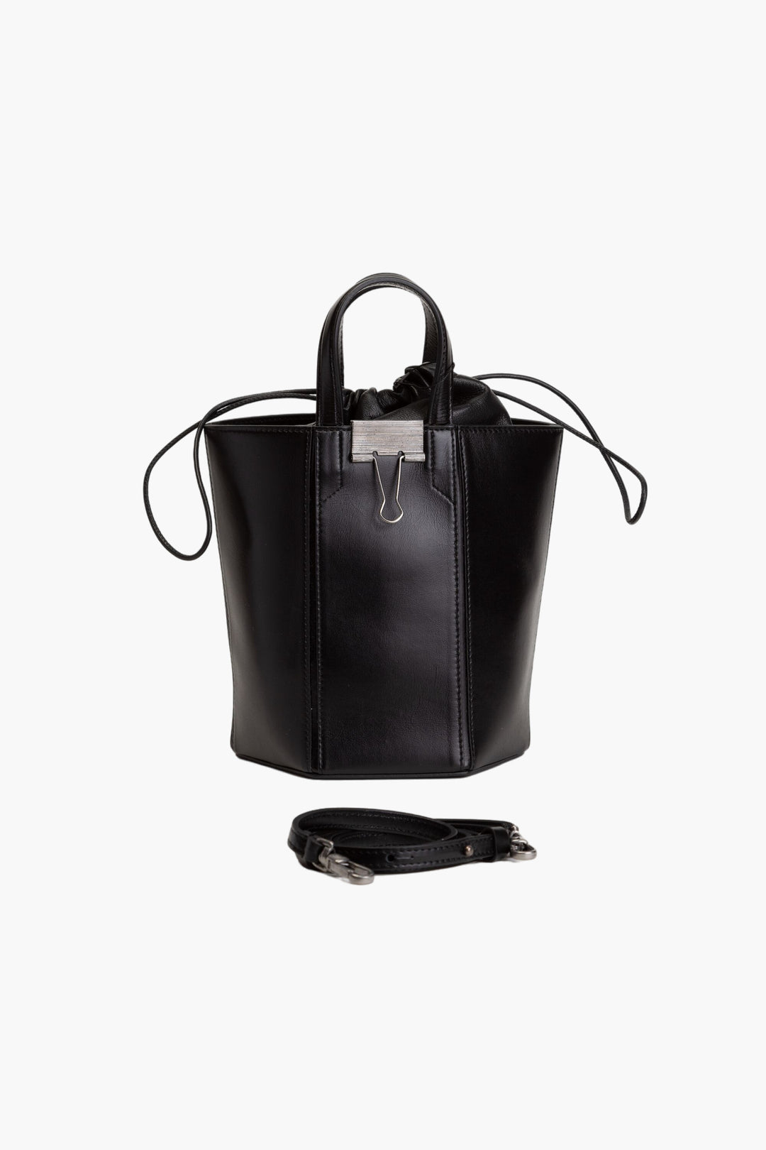 Off-White Black Bag with Industrial-Inspired Clip Detail