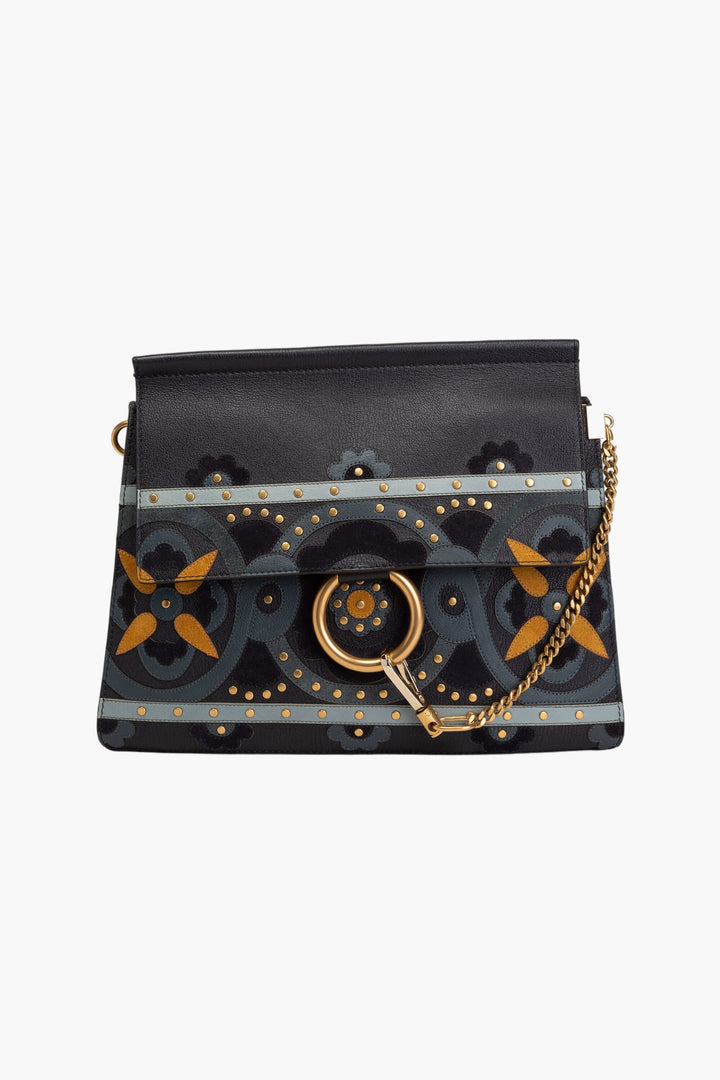 Chloé Bags - Elegante design blu-multicolore con tracolla a catena dorata