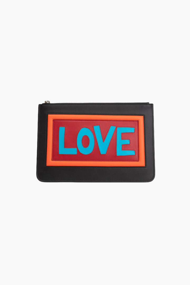 Fendi Love Clutch - Black-Multi Designer Bag