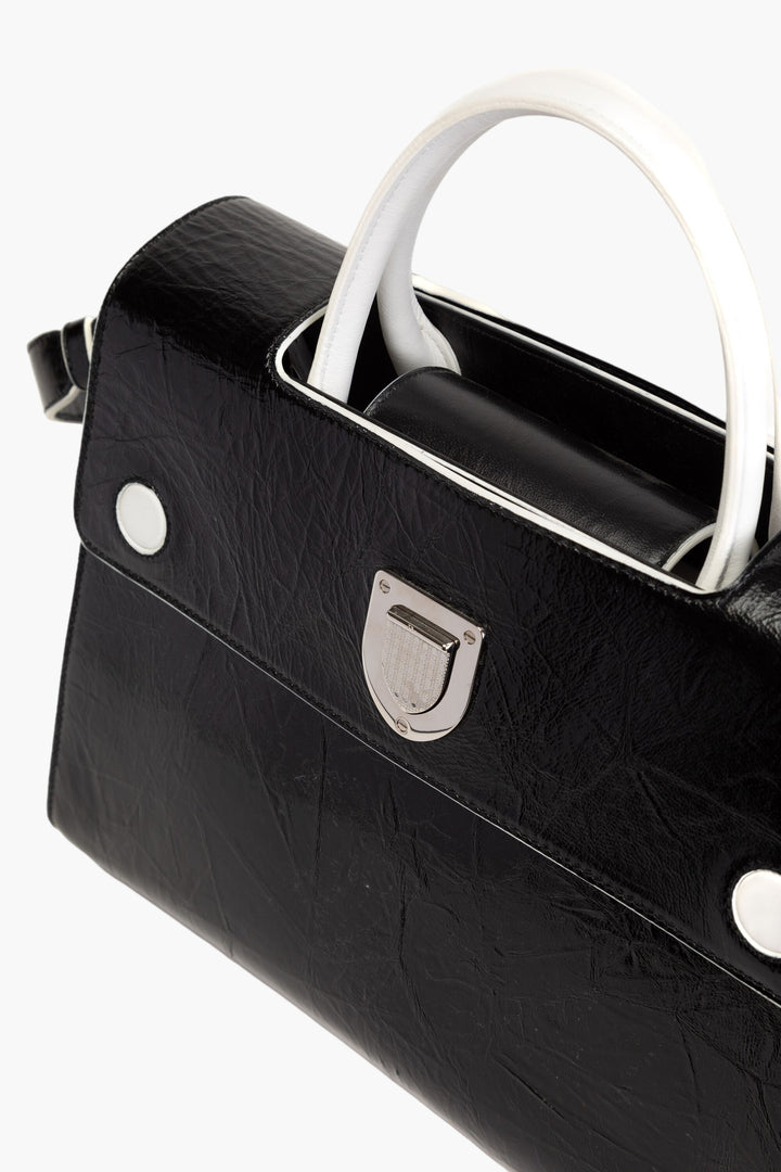 Dior Black Bag - Elegant Italian-Made Accessory with Signature Emblem