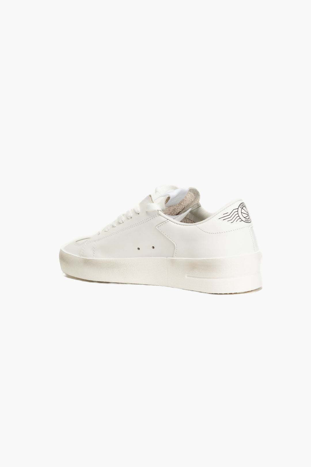 Golden Goose White Leather Sneakers with Iconic Star Detailing - Made in Italy