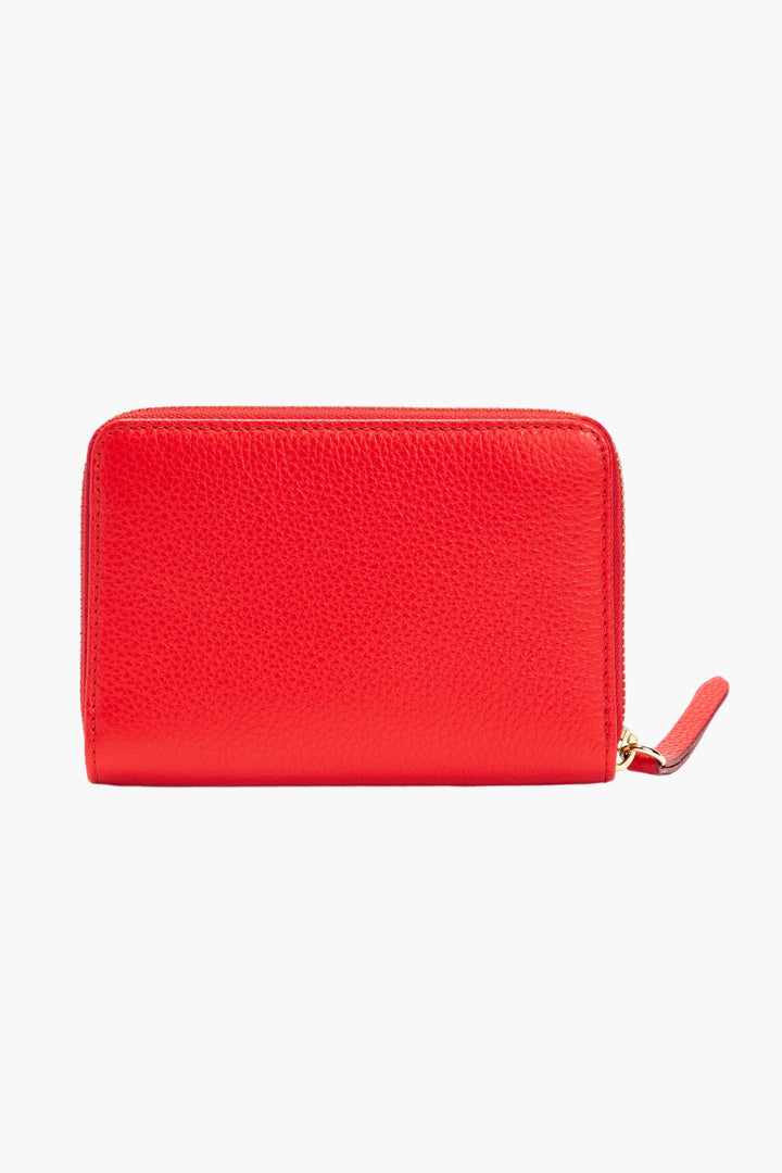 Jimmy Choo Red Leather Wallet with Gold-Toned Logo