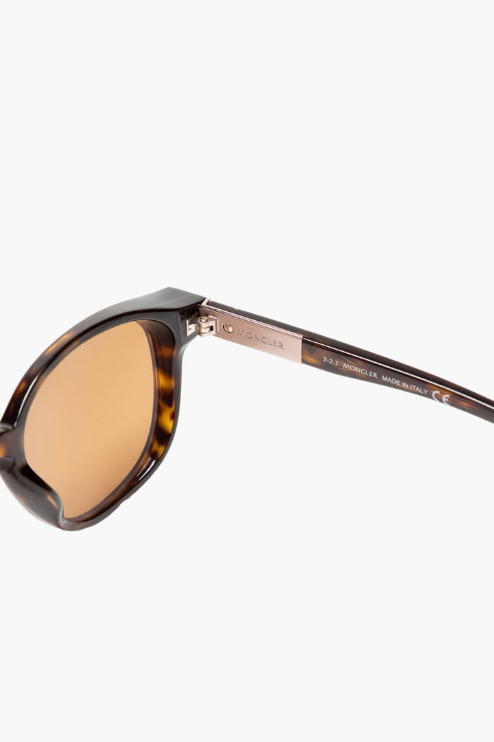 Moncler Tortoiseshell Frame Sunglasses with UV Protection