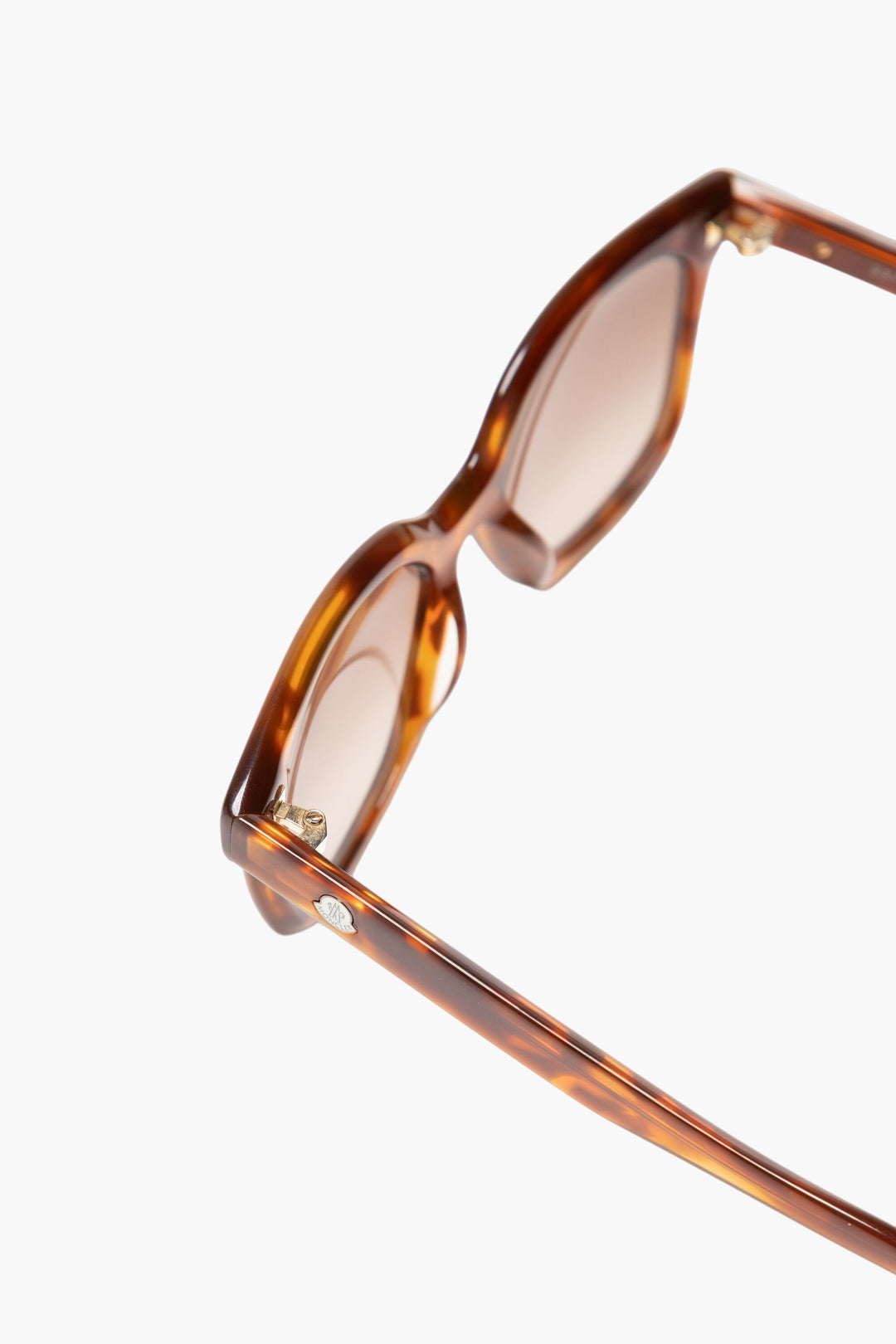 Moncler Brown Tortoiseshell Sunglasses with UV Protection