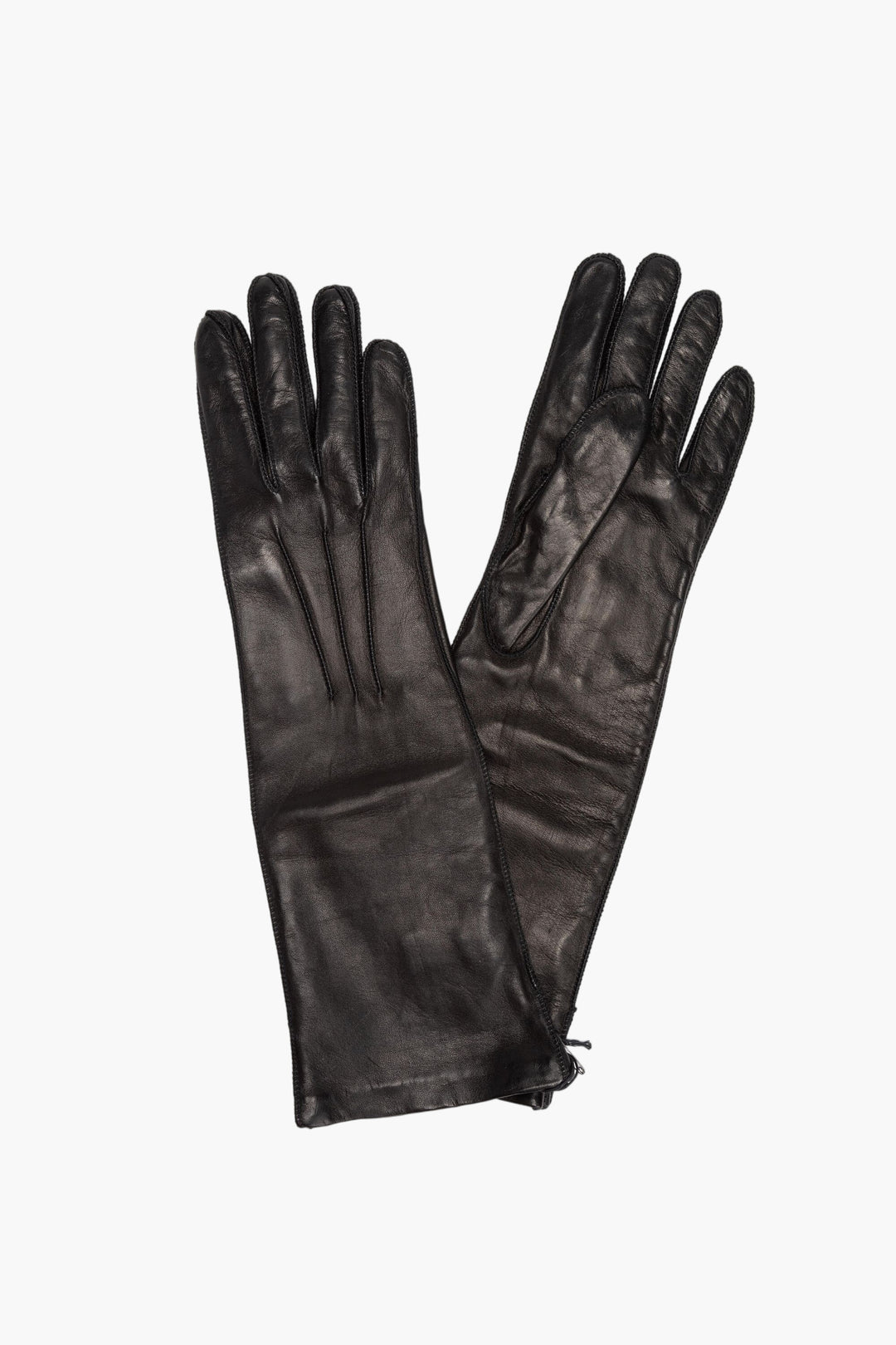 Bottega Veneta Black Leather Gloves