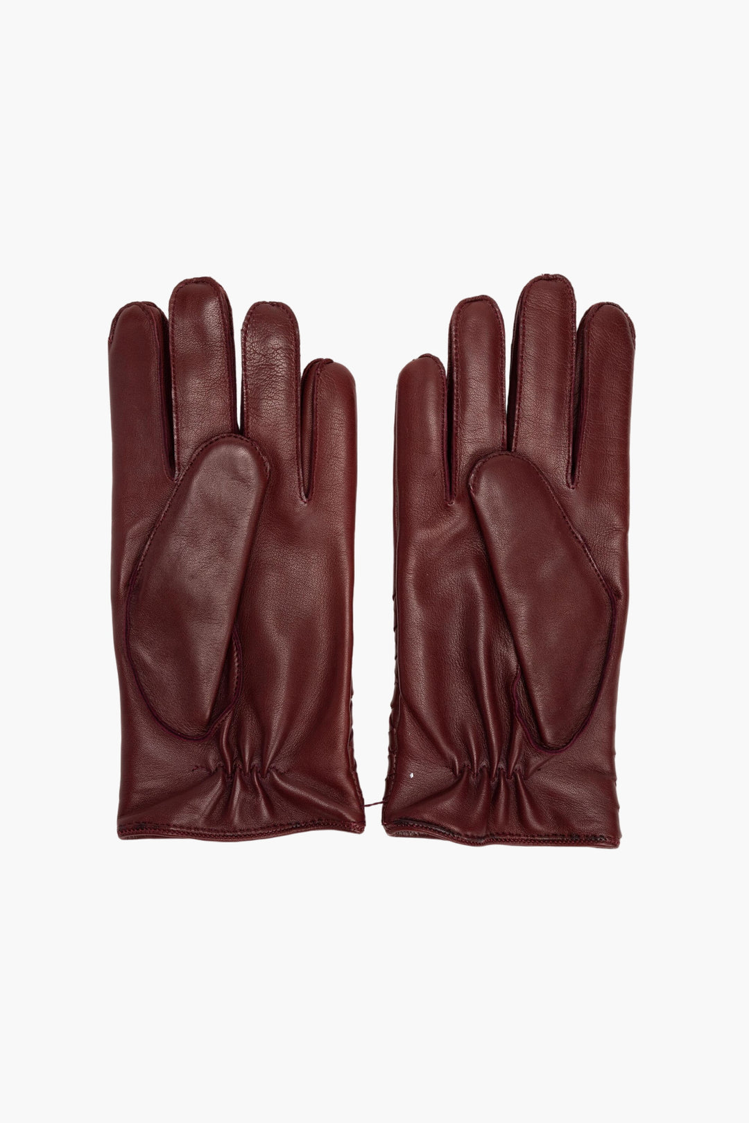 Bottega Veneta Bordeaux Intrecciato Leather Gloves