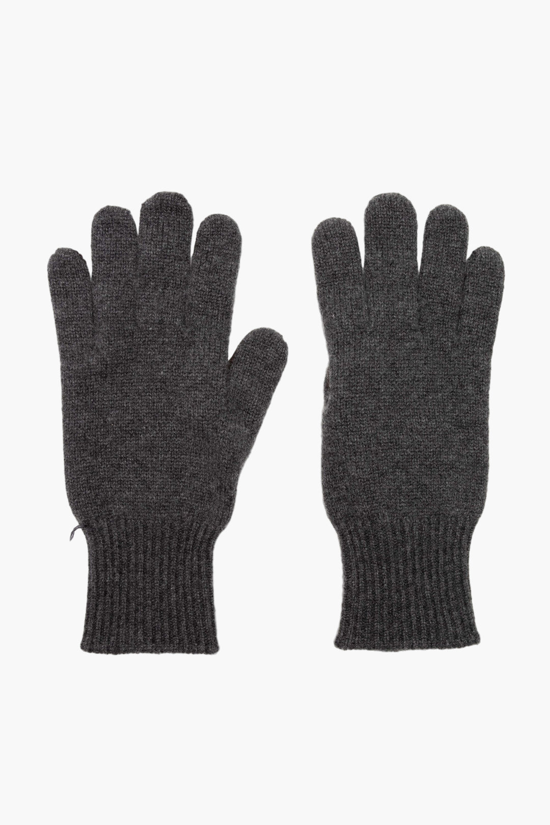 Brunello Cucinelli Grey-Brown Luxury Gloves with Ribbed Cuffs