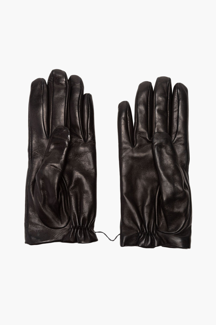 Valentino Accessories Black Leather Gloves - Made in Italy