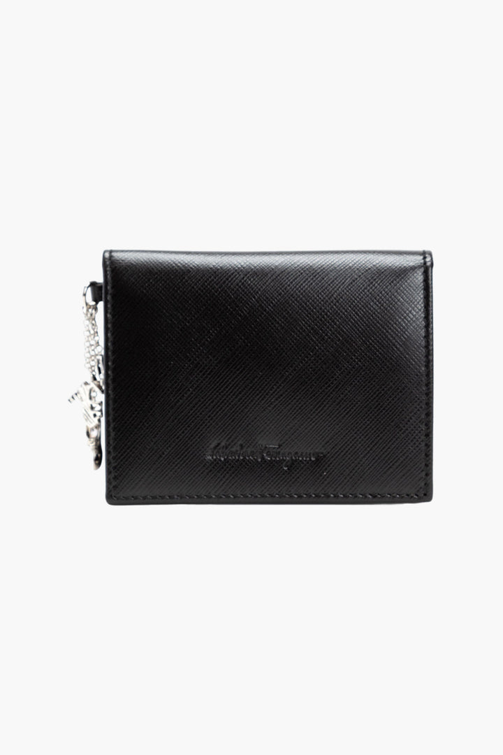 Salvatore Ferragamo Elegant Italian Leather Wallet Black