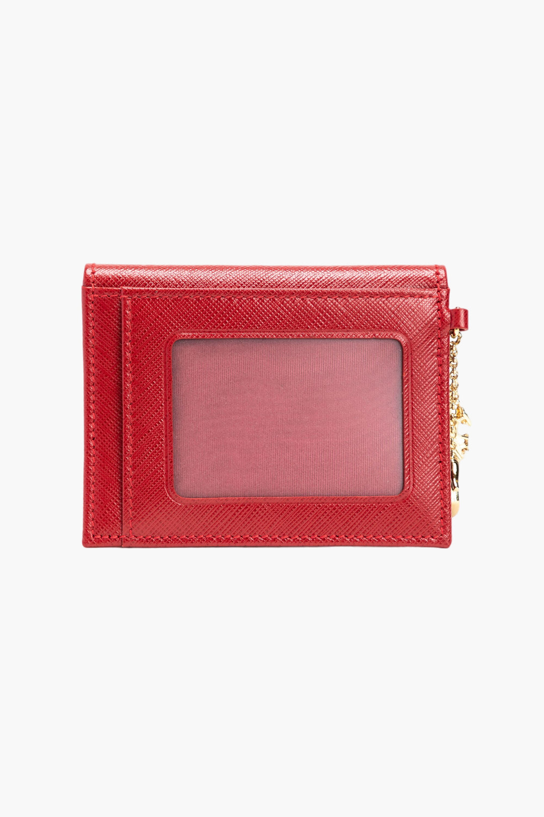 Salvatore Ferragamo Red Leather Wallet with Textured Finish