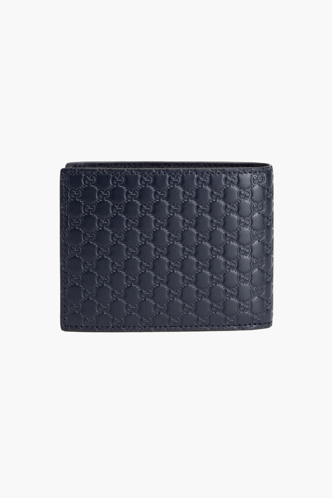 Gucci Blue Leather Wallet with Iconic Monogram Design