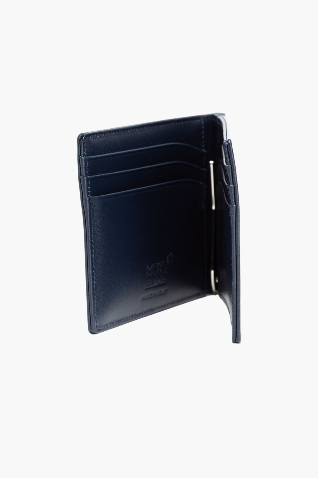 Montblanc Accessories Blue Leather Wallet with Iconic Emblem