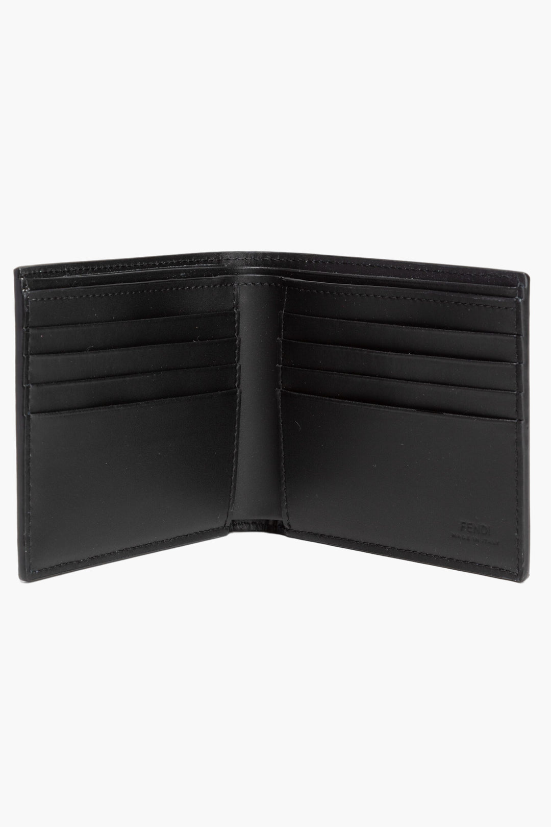 Fendi Blue Monogram leather Bi-Fold Wallet