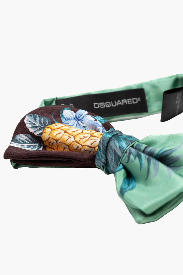 Dsquared2 Green Multi Patterned Tie - Elegant and Stylish Accessory