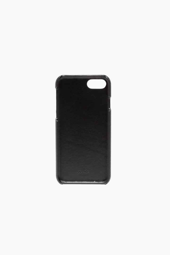 Prada I-Tech Black Saffiano Leather Phone Case