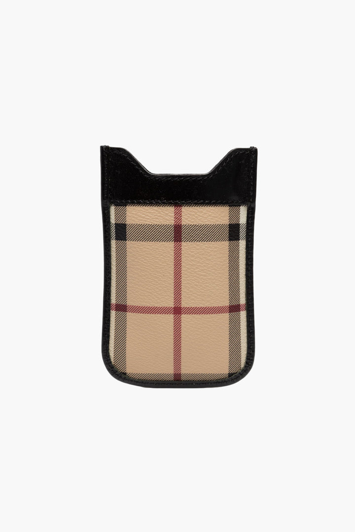 Burberry I-Tech Case with Signature Check Design - Beige-Black