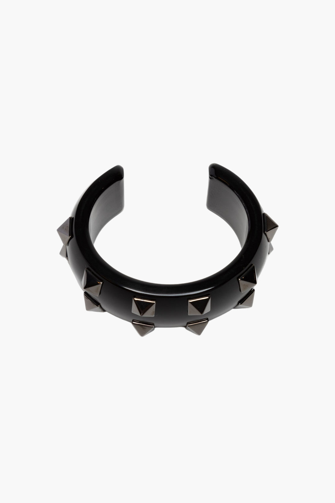 Valentino Bijoux Black Bracelet with Pyramid Studs - Made in Italy