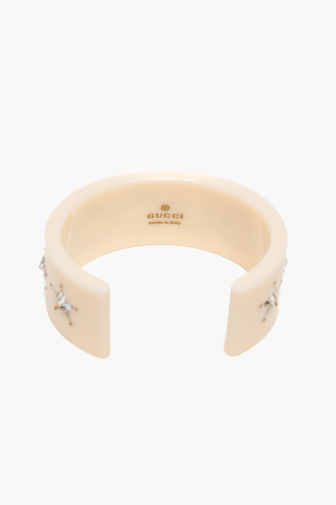 Gucci Bijoux White Bracelet with Crystal Embellishments - Made in Italy