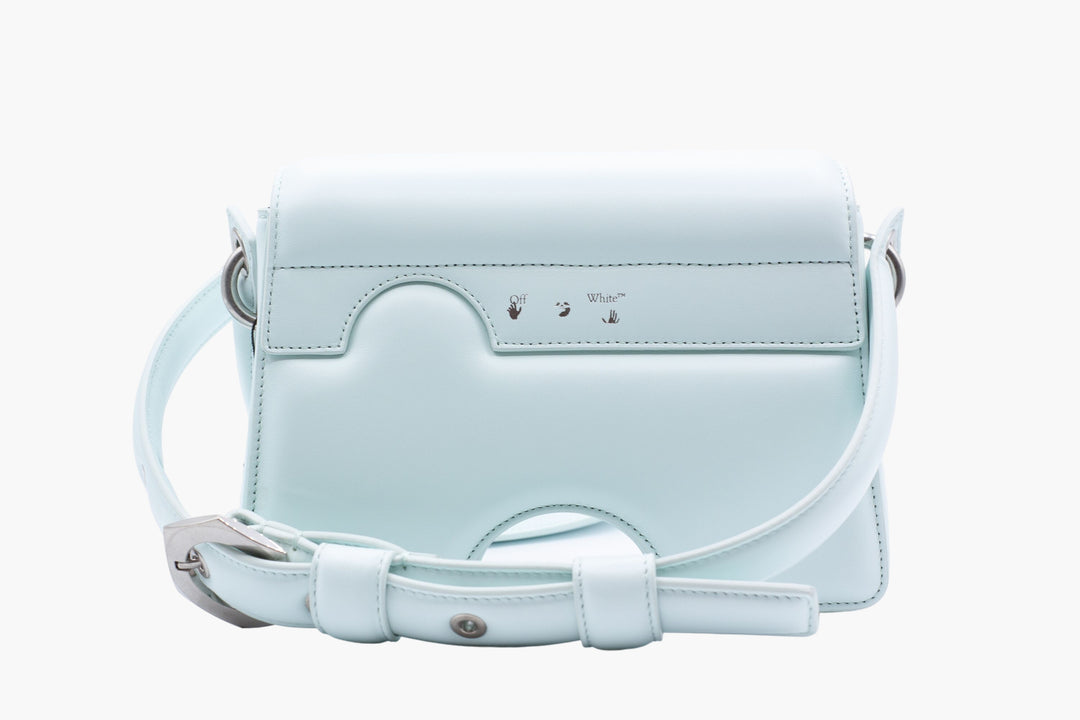 Off-White Blue Bag with Elephant-Inspired Silhouette, Spacious Interior & Comfortable Strap