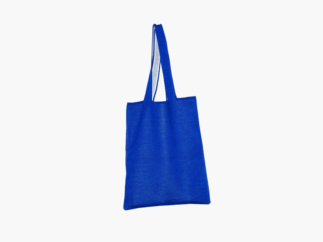 Palm Angels Blue-White Tote Bag with Logo Branding