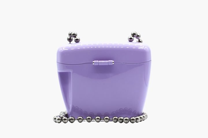 Palm Angels Lilac Bag with Metallic Chain Strap