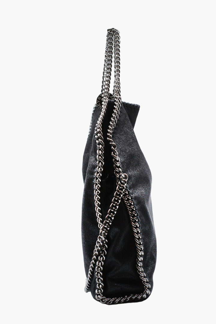 Stella McCartney Black Bag with Chain Detail - Eco-Friendly Designer Handbag