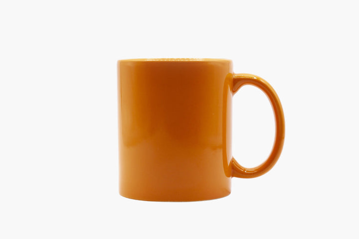 Palm Angels Orange-White Ceramic Mug with Logo - Stylish Accessories