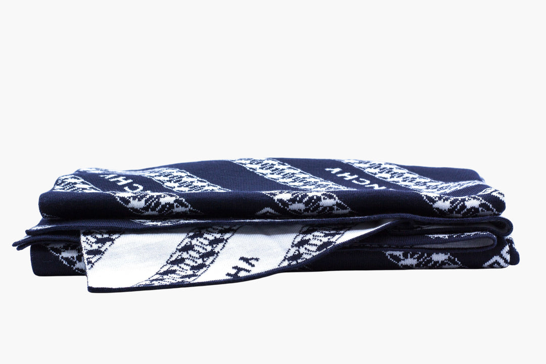 Givenchy Luxury Navy-White Scarf - Iconic Branding and High-Quality Material