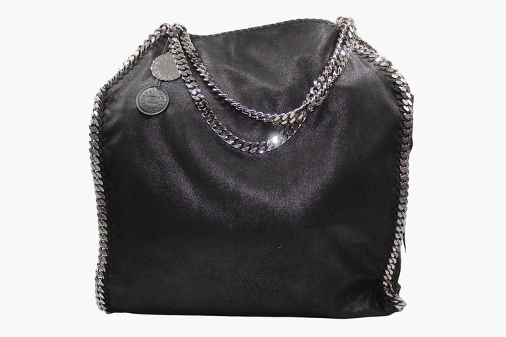 Stella McCartney Black Vegan Bag with Signature Chain Detailing