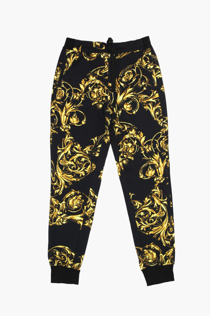 Versace Baroque Print Black-Gold Trousers - Luxury Fashion Statement