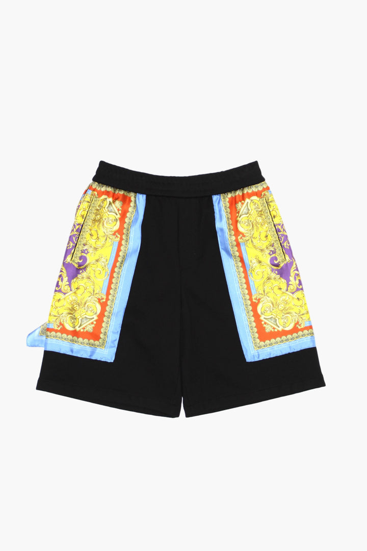 Versace Baroque Print Shorts - Made in Italy, Black-Multi