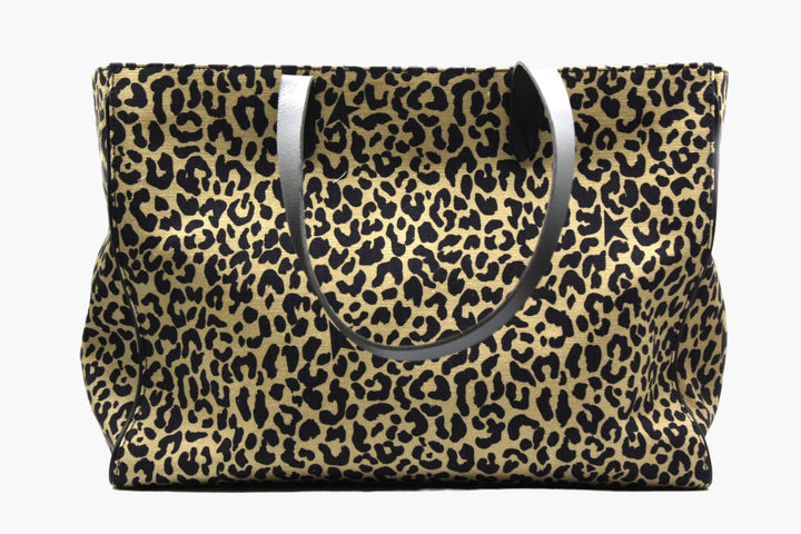 Golden Goose Tote Bag with Leopard Print