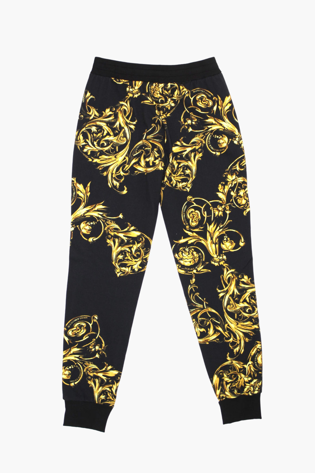 Versace Baroque Print Black-Gold Trousers - Luxury Fashion Statement