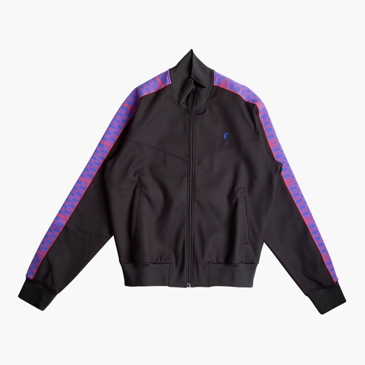 OFF-WHITE Black-Multi Modern Design Jacket with Bold Accents