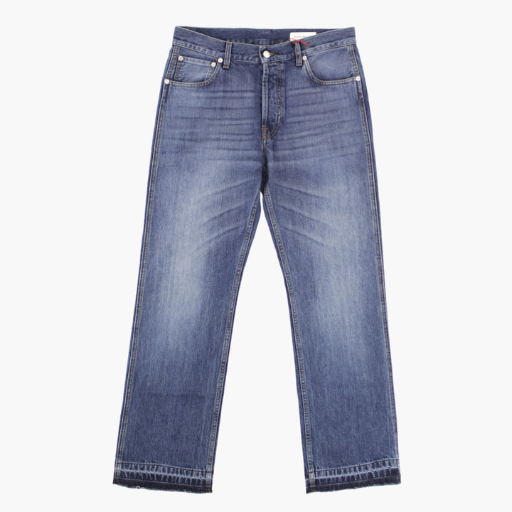 Alexander McQueen Premium Denim Mid-Rise Jeans - Made in Italy