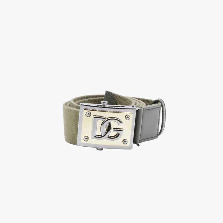 Dolce & Gabbana Green Belt with Elegant DG Logo Buckle - Made in Italy