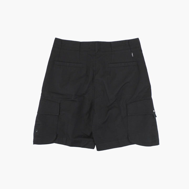 Stone Island Men's Black Shorts - Durable Premium Fabric & Multi-Pocket Design