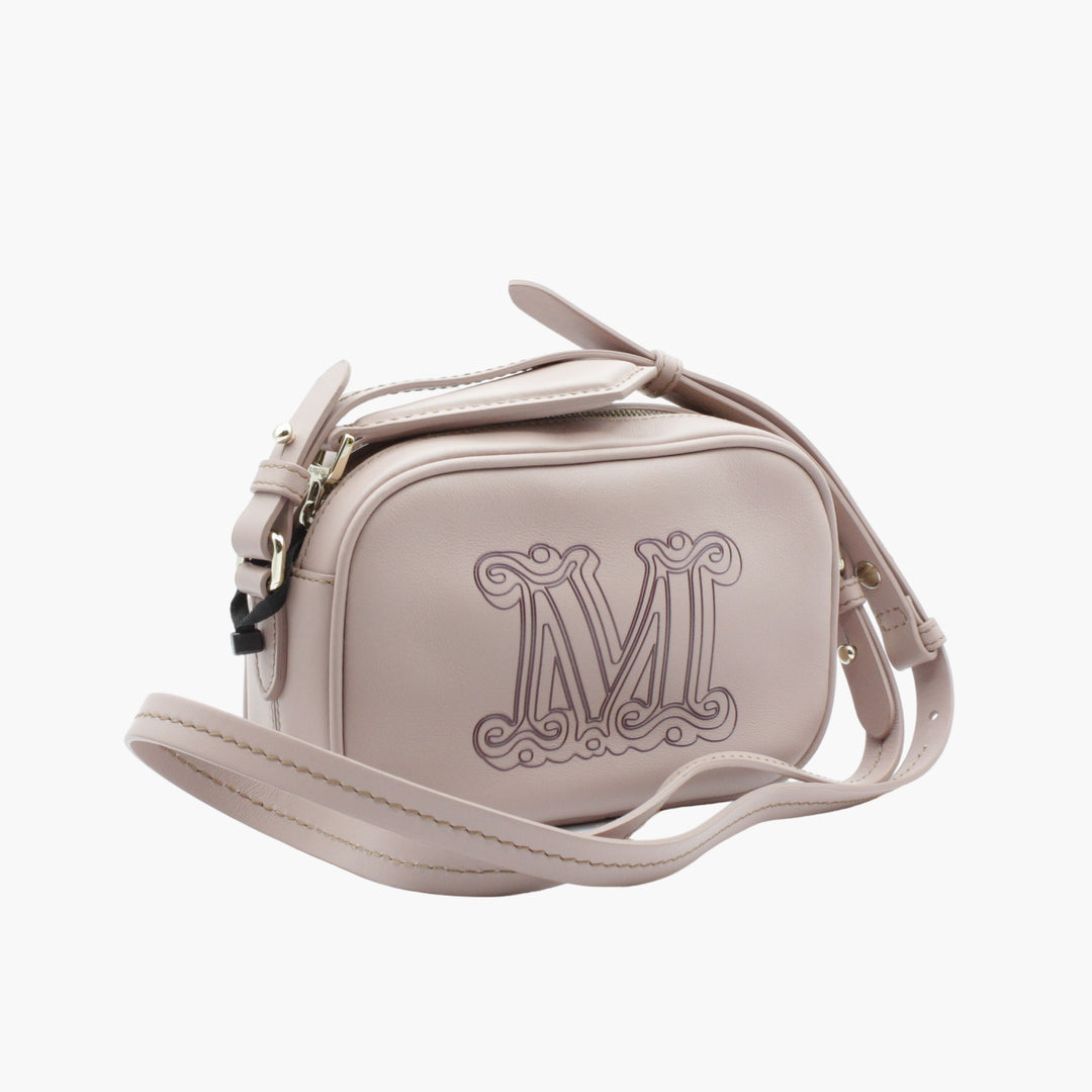 Max Mara Pink Monogram Bag with Adjustable Strap and Spacious Interior